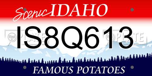 IS8Q613 Idaho License Plate