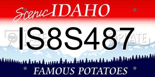 IS8S487 Idaho License Plate