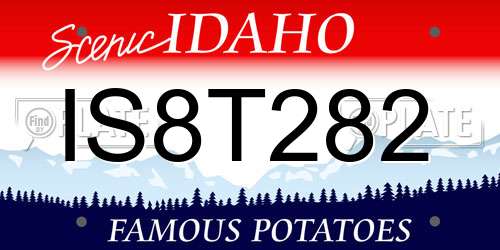 IS8T282 Idaho License Plate