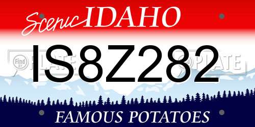IS8Z282 Idaho License Plate