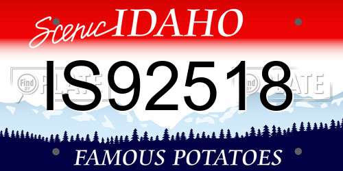 IS92518 Idaho License Plate