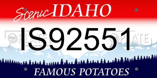 IS92551 Idaho License Plate