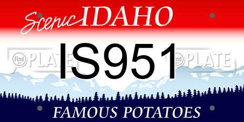 IS951 Idaho License Plate