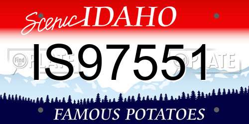 IS97551 Idaho License Plate