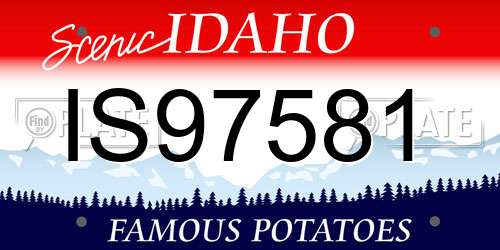 IS97581 Idaho License Plate