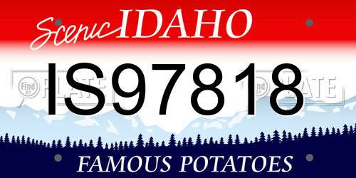 IS97818 Idaho License Plate