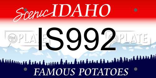 IS992 Idaho License Plate