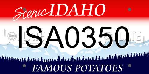 ISA0350 Idaho License Plate