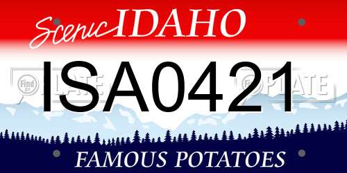 ISA0421 Idaho License Plate