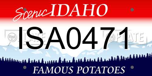ISA0471 Idaho License Plate