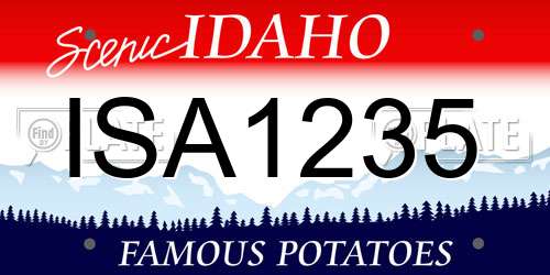 ISA1235 Idaho License Plate
