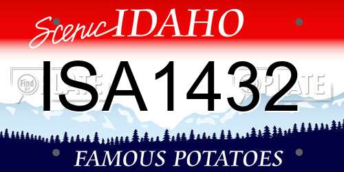 ISA1432 Idaho License Plate