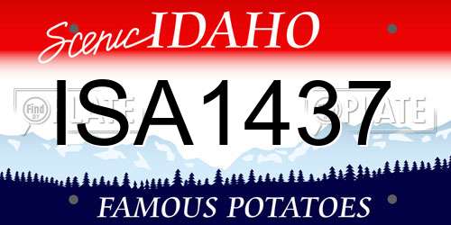 ISA1437 Idaho License Plate
