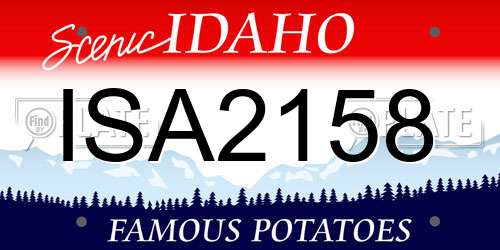 ISA2158 Idaho License Plate