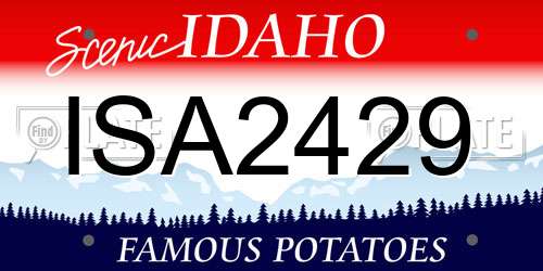 ISA2429 Idaho License Plate