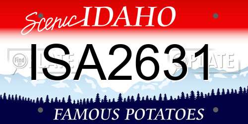 ISA2631 Idaho License Plate
