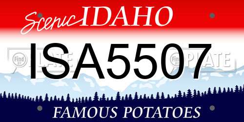 ISA5507 Idaho License Plate