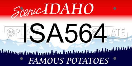 ISA564 Idaho License Plate