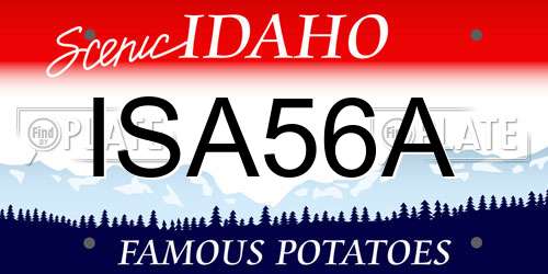 ISA56A Idaho License Plate