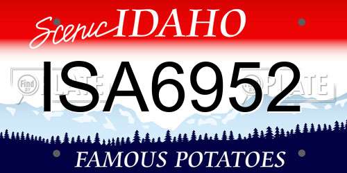 ISA6952 Idaho License Plate