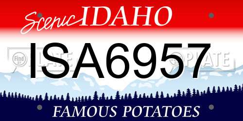 ISA6957 Idaho License Plate