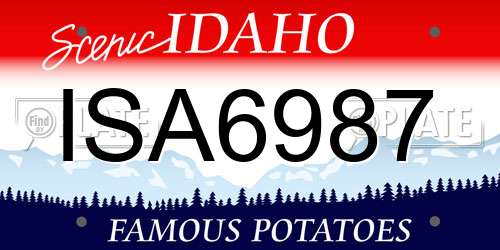 ISA6987 Idaho License Plate
