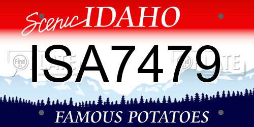 ISA7479 Idaho License Plate