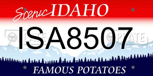 ISA8507 Idaho License Plate