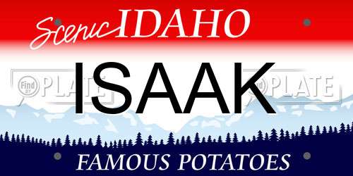 ISAAK Idaho License Plate
