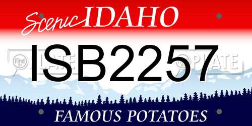 ISB2257 Idaho License Plate