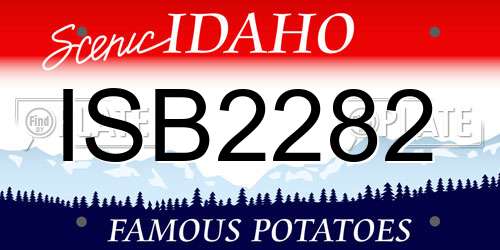 ISB2282 Idaho License Plate