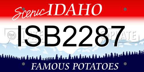 ISB2287 Idaho License Plate