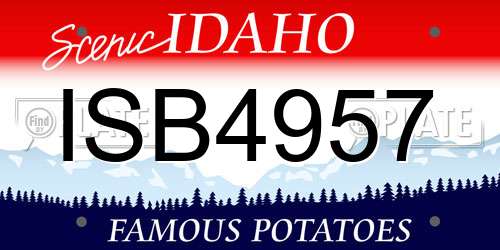 ISB4957 Idaho License Plate