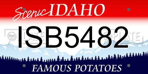 ISB5482 Idaho License Plate