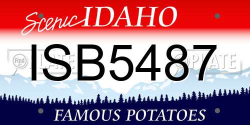 ISB5487 Idaho License Plate
