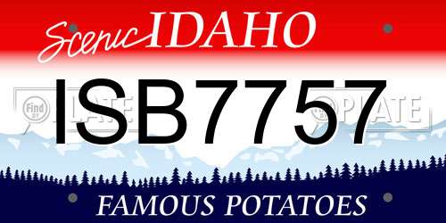 ISB7757 Idaho License Plate