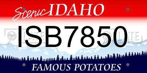 ISB7850 Idaho License Plate