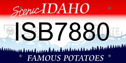 ISB7880 Idaho License Plate