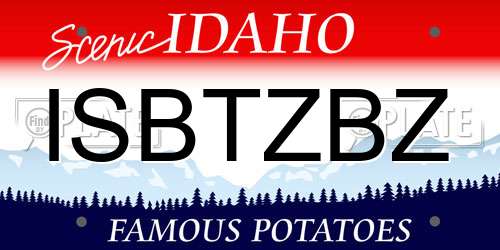 ISBTZBZ Idaho License Plate