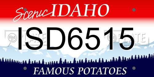 ISD6515 Idaho License Plate