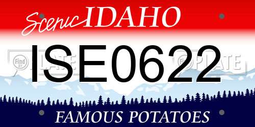 ISE0622 Idaho License Plate