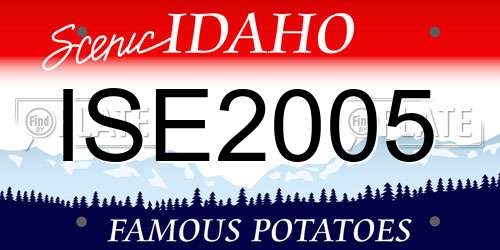 ISE2005 Idaho License Plate