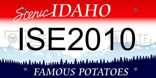 ISE2010 Idaho License Plate