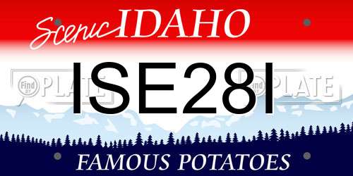 ISE28I Idaho License Plate