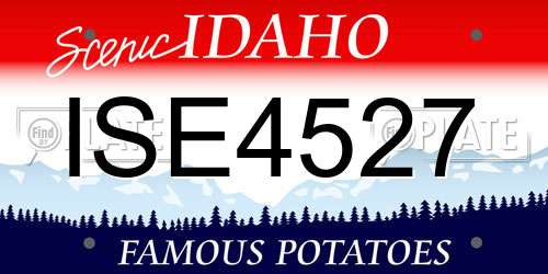 ISE4527 Idaho License Plate