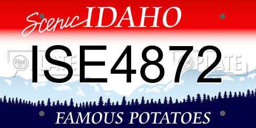 ISE4872 Idaho License Plate