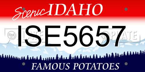 ISE5657 Idaho License Plate