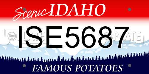 ISE5687 Idaho License Plate