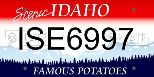 ISE6997 Idaho License Plate