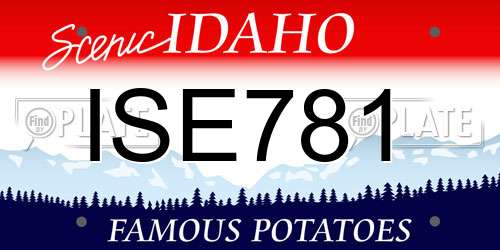 ISE781 Idaho License Plate